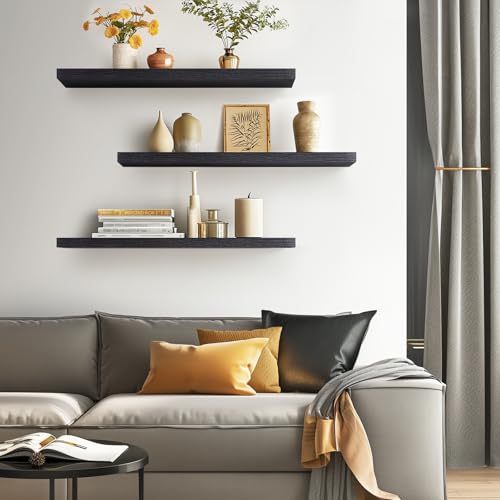 Black Floating Shelves 35.4in
