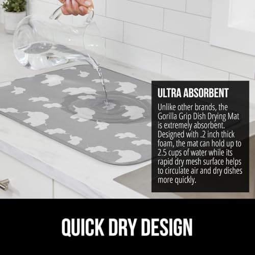 Ultra Absorbent Microfiber Dish Drying Mat
