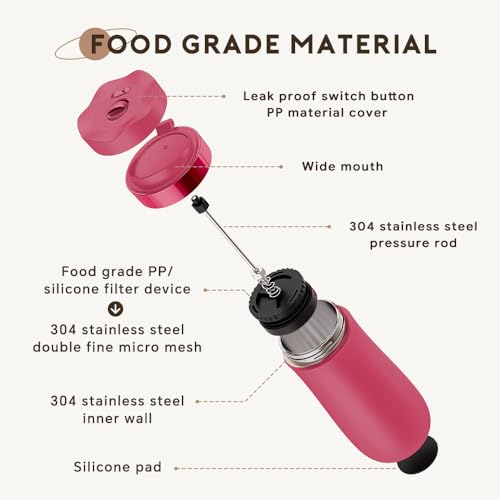 11oz Vacuum Insulated Portable French Press Coffee Maker