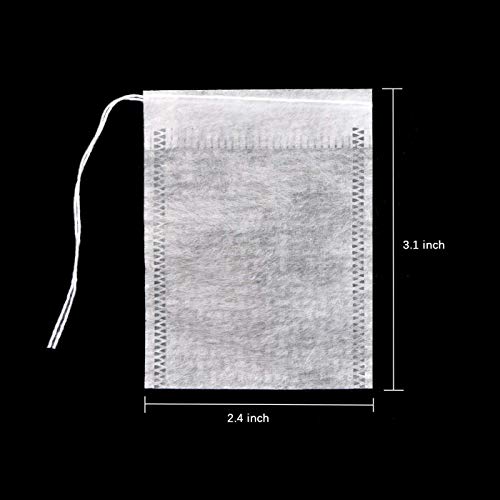100 Pcs Disposable Tea Bags for Loose Leaf Tea (100 Count)