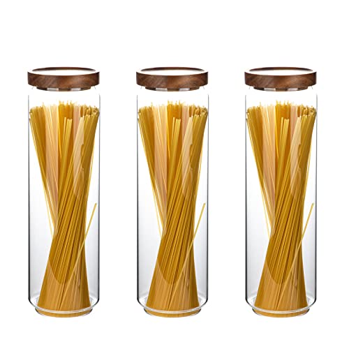 54 Oz Tall Glass Jars with Airtight Wood Lids (3 Ounce)