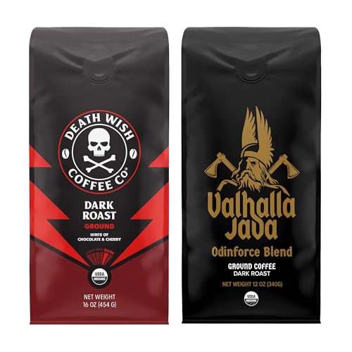 Dark Roast & Valhalla Java Ground Coffee Bundle (28 Ounce)