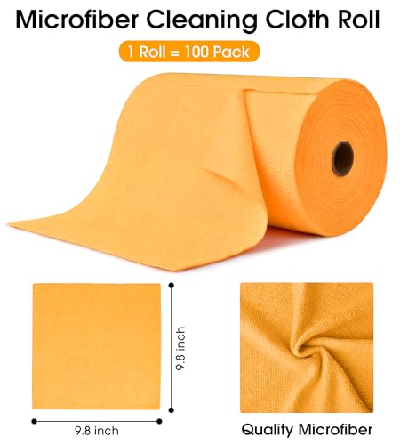 Microfiber Cleaning Cloth Roll (100 Count)