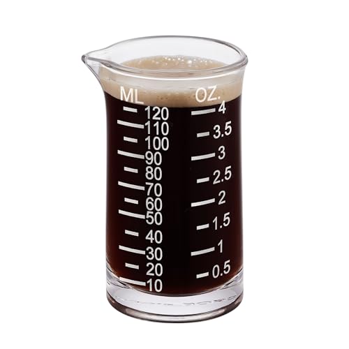 Ackers Shot Glass Etching Scale Measuring Cup 4 Ounce