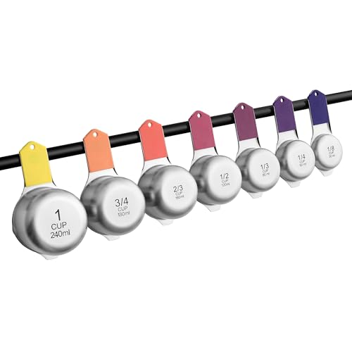 7 Magnetic Stainless Steel Measuring Cups Set (7 Count)