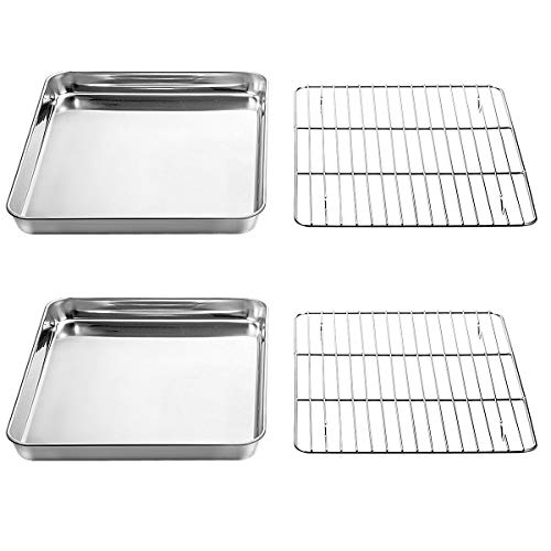 Baking Sheet with Rack Set [2 Sheets + 2 Racks]