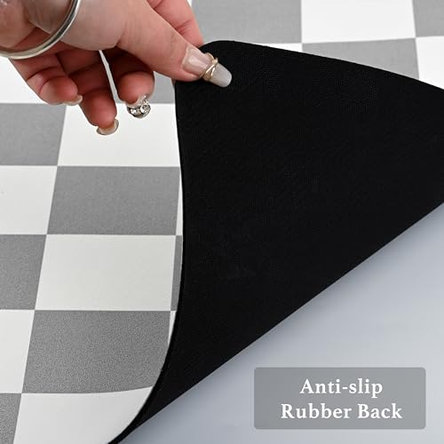 Checkered Dish Drying Mat for Kitchen Counter