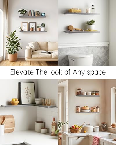 Grey Floating Shelves 22.5in