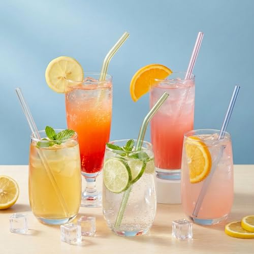 36 Pack Reusable Glass Straws