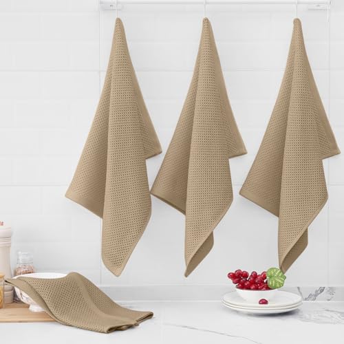 100% Cotton Oversized Waffle Weave Kitchen Towels 8 (8 Count)