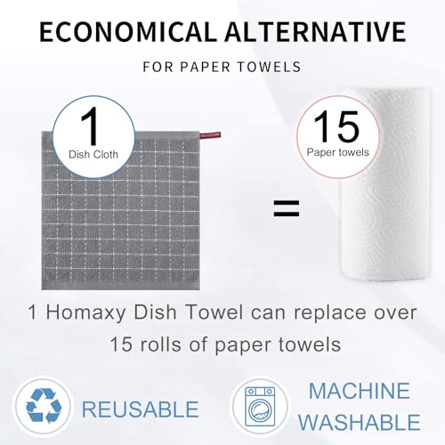 100% Cotton Terry Kitchen Dish Cloths (6 Count)