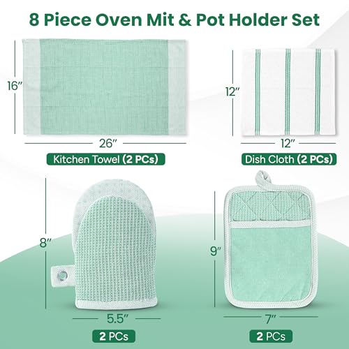 Potholders & Oven Mitts Heat Resistant (8 Count)