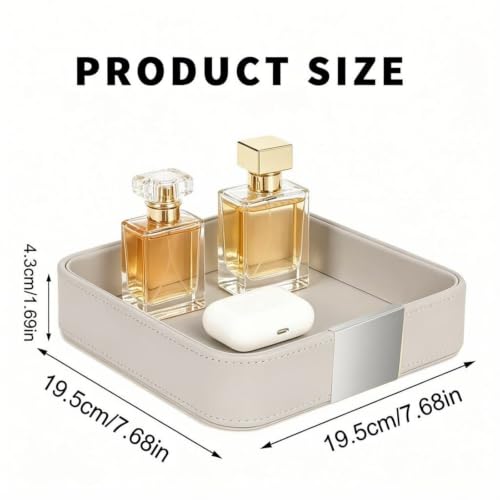 Leather Tray Desktop Storage