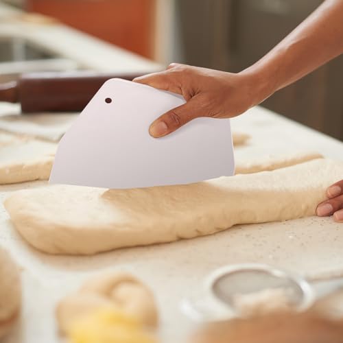 2Pcs Cake Scraper Set Baking Scraper and Smoother Tool for Cake Decorating Food (2 Count)