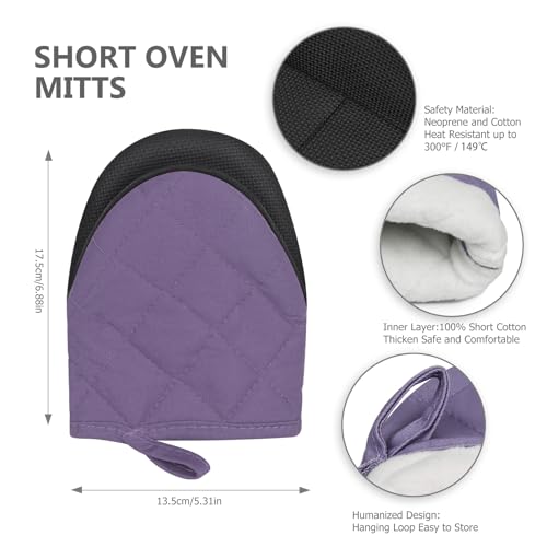 1 Pair Short Oven Mitts