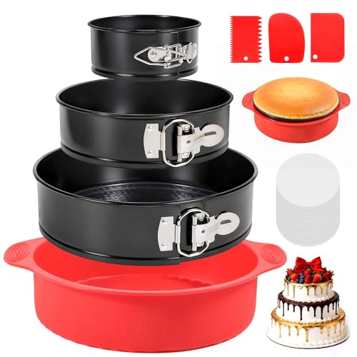 4 7 9 Inch Springform Pan Cheesecake Pan with Silicone Protector (3 Count)