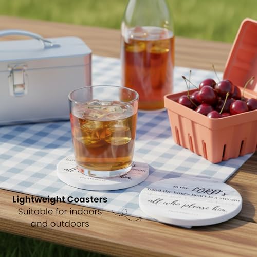 Christian Coasters Set of 6 with Holder