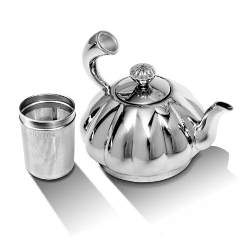 Stainless Steel Teapot with Removable Infuser (12 Ounce)