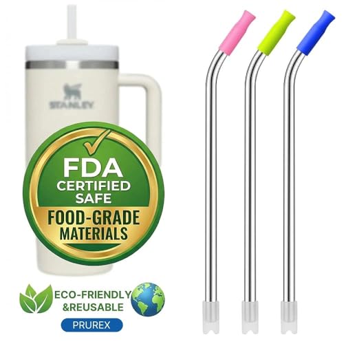 Bent Metal Straws for Stanley 40oz