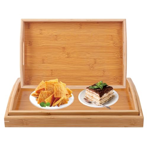 3 PCS Bamboo Serving Tray (3 Count)