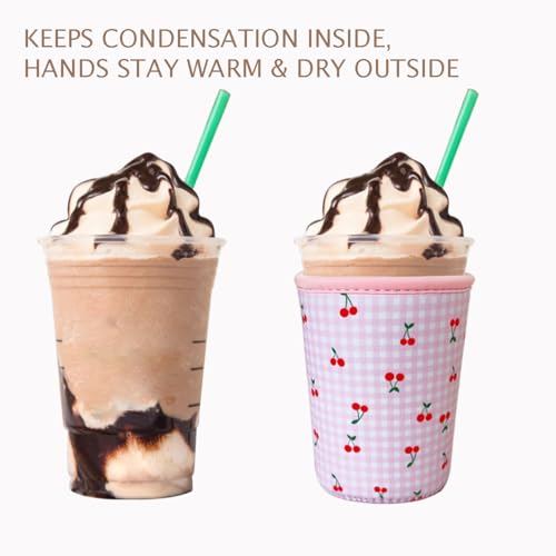 Reusable Insulated Neoprene Iced Coffee Cup Sleeve