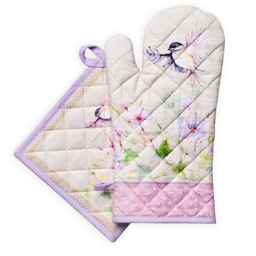 100% Cotton Oven Mitt & Pot Holder Set (2 Count)