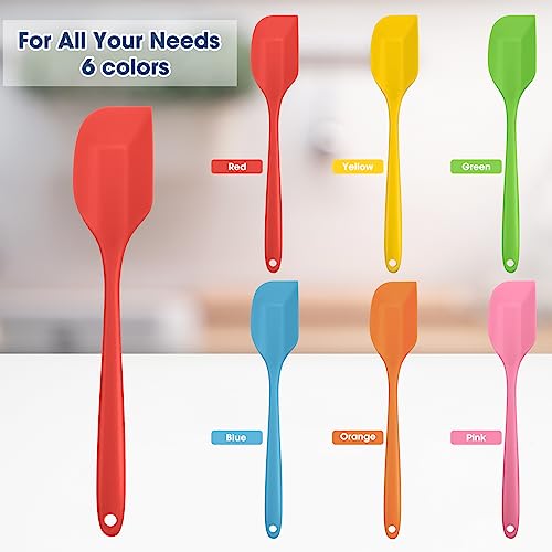 36 Pcs Mini Silicone Spatulas Bulk 8.3 Inch Heat Resistant Scrapers Rubber Spatulas Seamless Design Non Stick Flexible for Kitchen Use Cooking Baking Mixing
