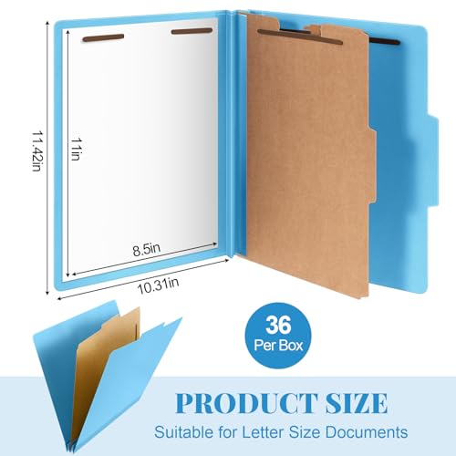 36 Pcs Classification Folder Letter Size (36 Count)