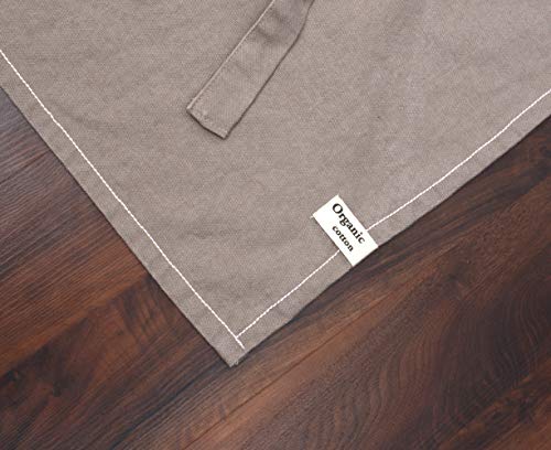 Cotton Solid Aprons for Women with Pocket