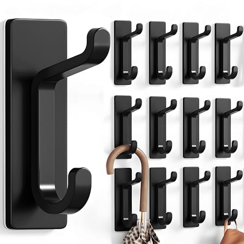 12 Pack Wall Hooks for Coat and Towel (12 Count)