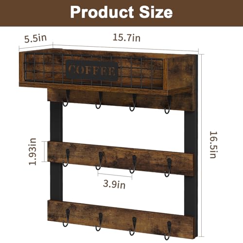 Coffee Cup Holder Wall Mounted