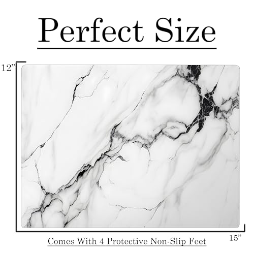 White Black Agate Marble Kitchen Glass Cutting Board Ocean Decorative Gift Marbled Granite Stone Rock Gift For Her Mom Wife