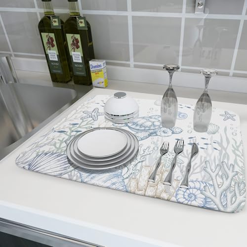 Ocean Turtle Dish Drying Mat