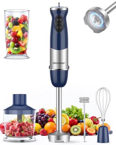 Immersion Blender Handheld 1000W 5 in 1 Corded Stick Hand Blender Kitchen with 12 Speed