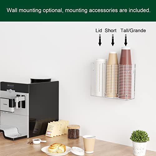 Disposable Coffee Cup Dispenser with Handles (3 Count)