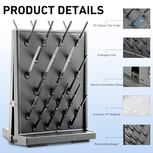 1 Pcs 54 Pegs Lab Drying Racks Double Sided Pegboard Bench