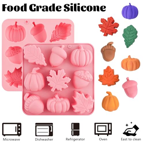 Thanksgiving Fall Silicone Molds Pumpkin Cake Mold Maple Leaf Silicone Mold