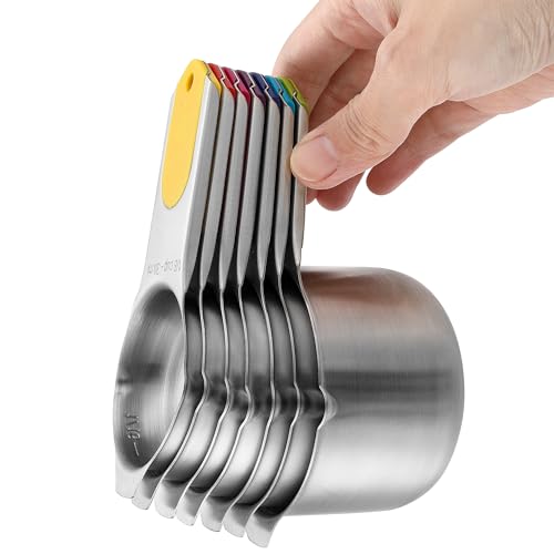 Magnetic Stainless Steel Measuring Cups Set of 7