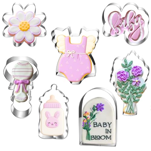 Wildflower Baby Shower Cookie Cutters Set