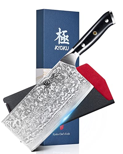 7" Japanese Damascus Meat Cleaver Chopping Knife