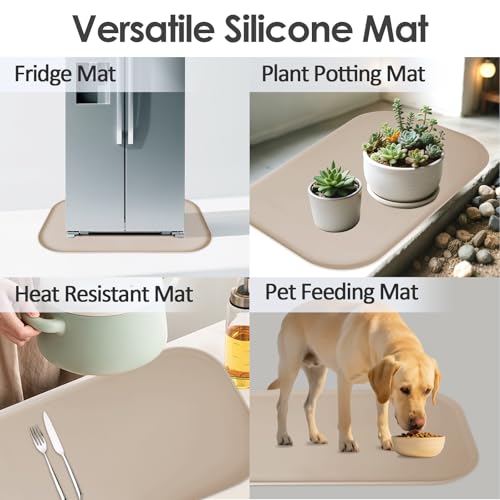 Silicone Coffee Maker Mat with Lip for Countertops