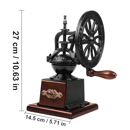 Antique Cast Iron Coffee Grinder Hand Crank Flywheel
