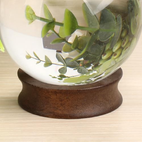 Pack of 6 Wooden Sphere Holder Display Stand for Crystal Sport Ball (6 Count)