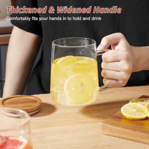 Large Glass Coffee Mugs (2 Count)