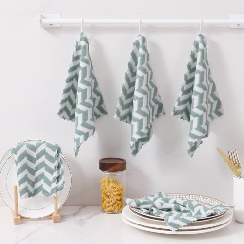 12 Pack Irregular Waves Kitchen Dish Cloths (12 Count)