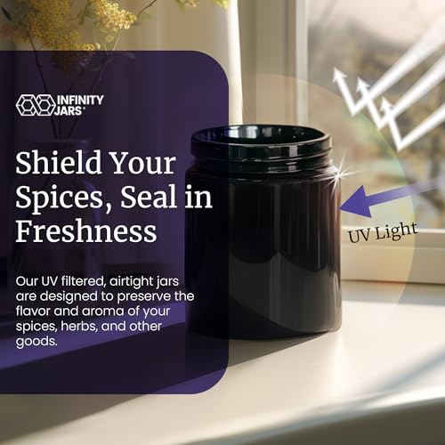 250 ml UV Glass Airtight Pantry Jar Set (10 Count)