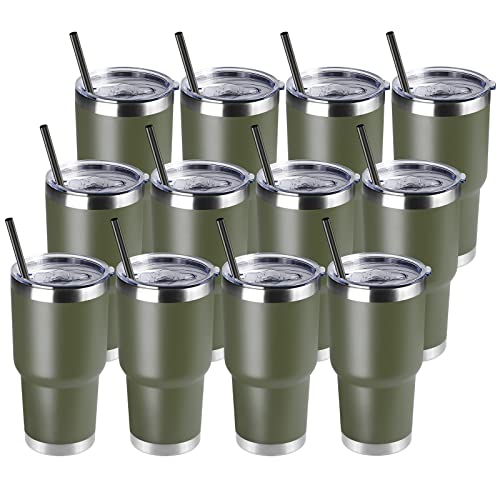 30 oz Tumbler with Lid and Straw (12 Count)