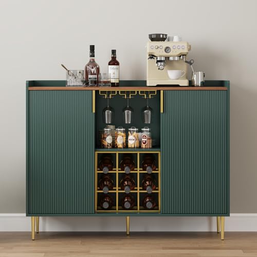 48" Wine Bar Cabinet with Fluted Texture