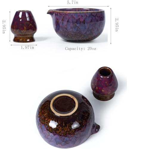 Japanese ceramic matcha bowl. 20 ounce ceramic bowl