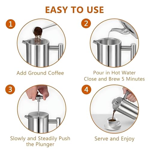 Large French Press Coffee Maker 50oz